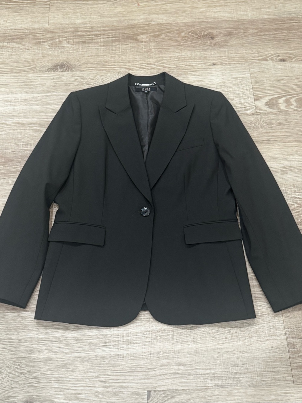 Alex Marie Chocolate Brown Blazer Women’s 14 Tailored One Button Suit Jacket
